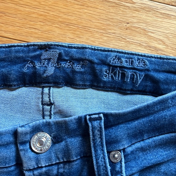 7 for all man kind ankle skinny jeans - Picture 3 of 6